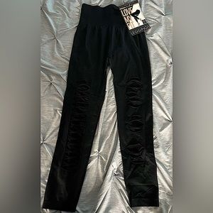 Distressed high waisted stretch Love My Fit / one 5 one leggings